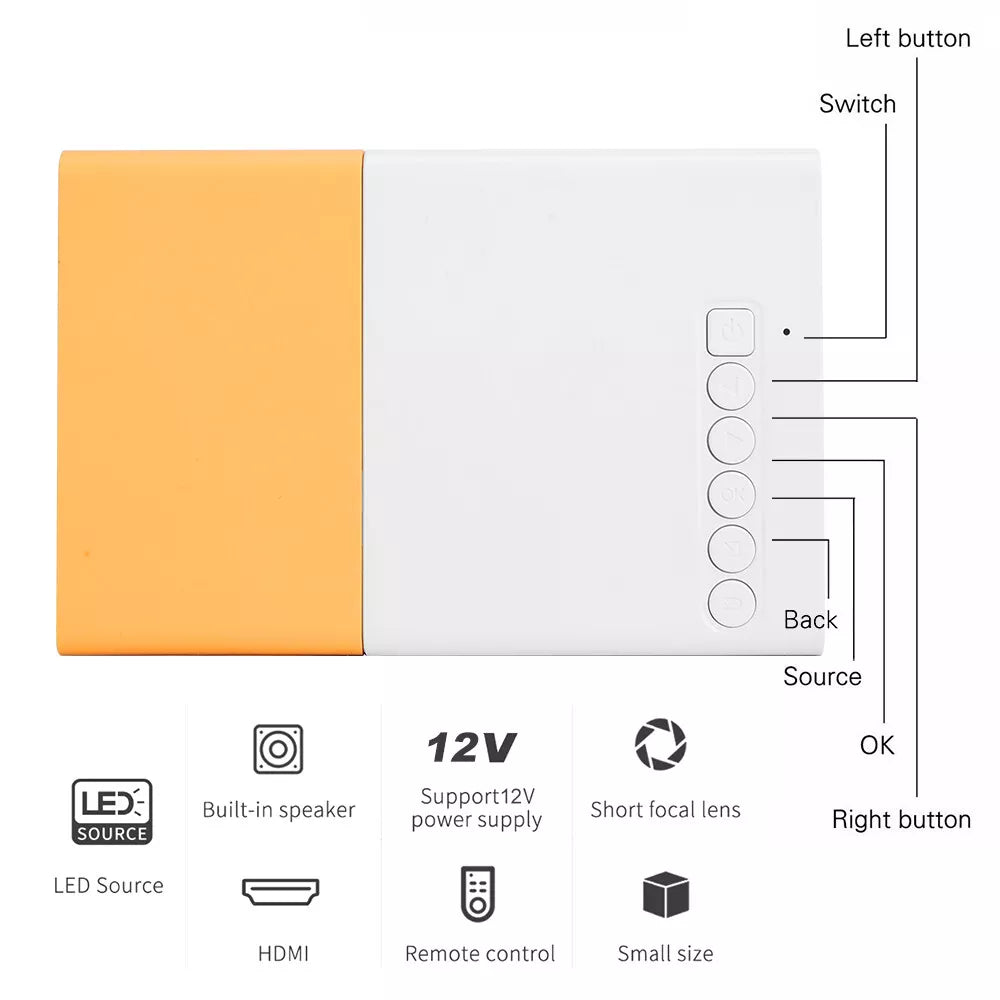 Play On The Go: Mini Portable Projector GLORIFY™